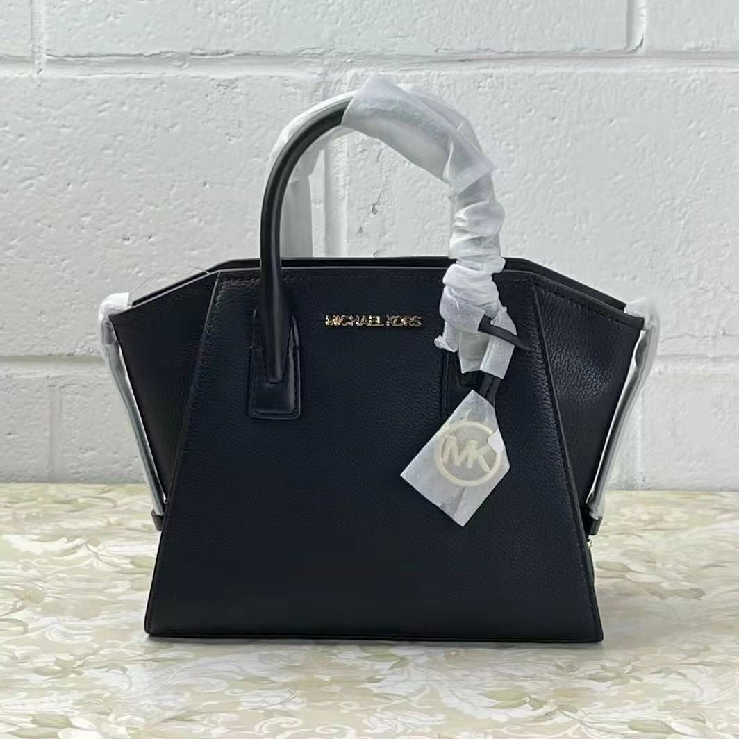 Michael Kors Avril Small Logo Top-Zip Satchel in Brown Michael Kors Avril Small Logo Top-Zip Satchel in Brown