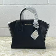 MICHAEL KORS 35F1G4VM2L Avril Small Leather Top-Zip Satchel IN BLACK