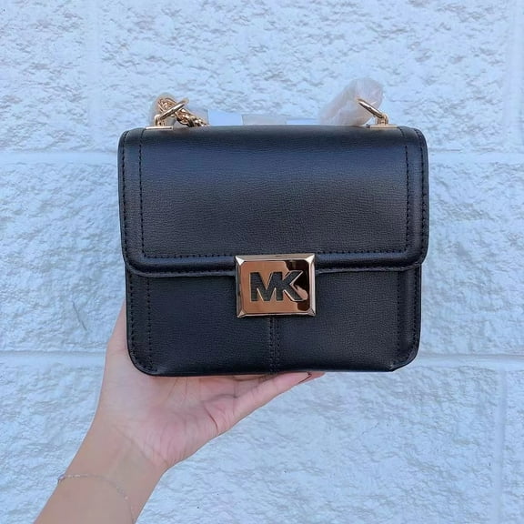 MICHAEL KORS 35F1G6SS5L Sonia Small Leather Shoulder Bag In Black