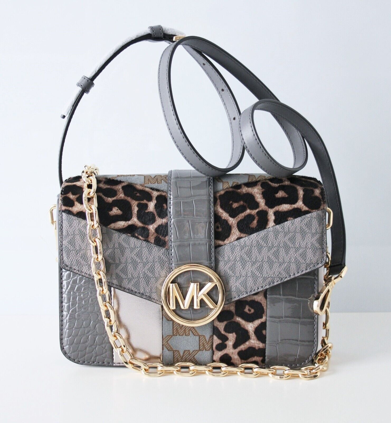 MICHAEL KORS 35F2GNML2Y CARMEN Medium Flap Convertible Shoulder In  