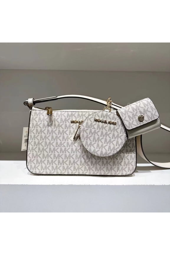 35S1GTVC3B Jet Set Travel Small Logo Shoulder Bag In LT CRM MULTI