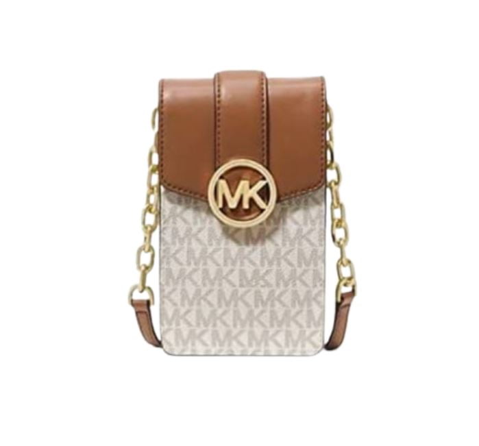 Michael Kors Carmen Small Flap Crossbody in Signature Buff Multi  (35S2GNMC7V) RM599.00 Coated canvas with leather trim Measures approx.  7.79”W X 5.75”H, By USA Loveshoppe