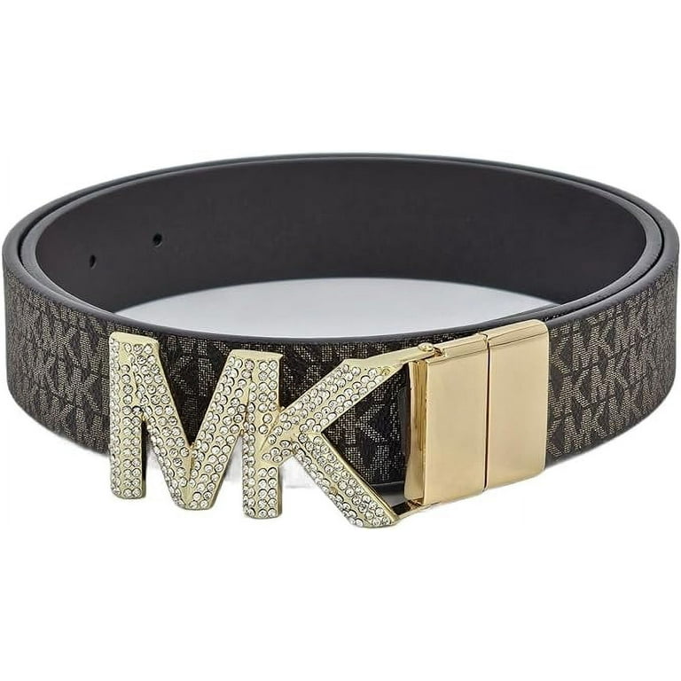 MICHAEL KORS 556332C BROWN WITH GOLD HARDWARE REVERSIBLE WOMENS BELT SIZE M Walmart
