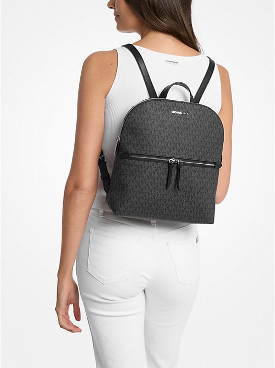 MICHAEL KORS Dallas Medium Signature Logo Backpack-Black  display picture 2