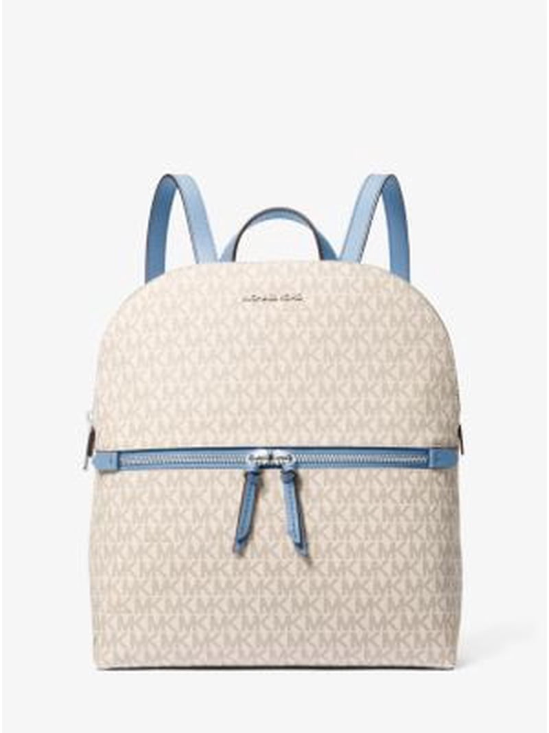 MICHAEL KORS Dallas Medium Signature Logo Backpack-LT SKY MULTI