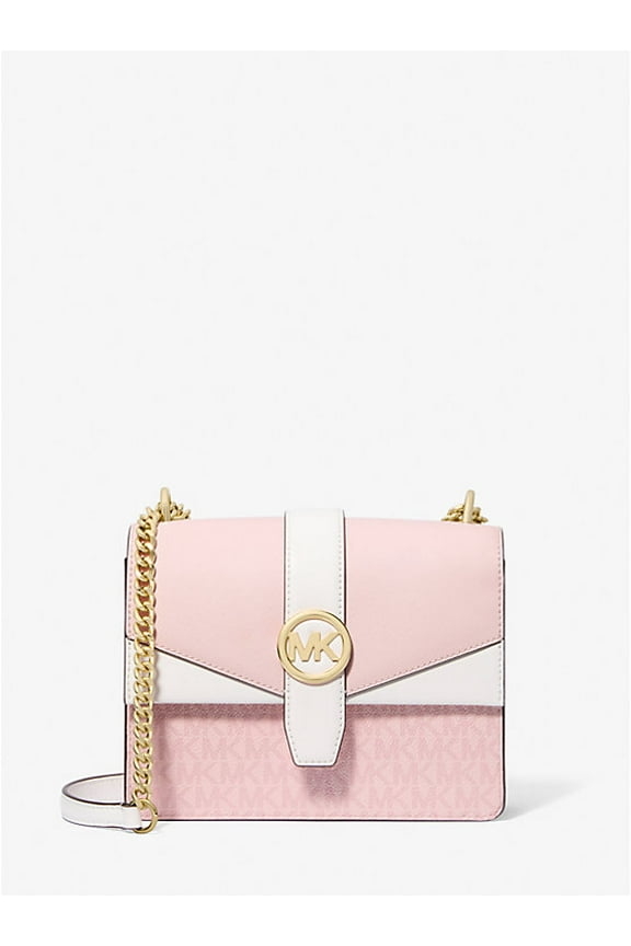 Greenwich Small Color-Block Signature Logo Crossbody Bag-Powder Blush Multi
