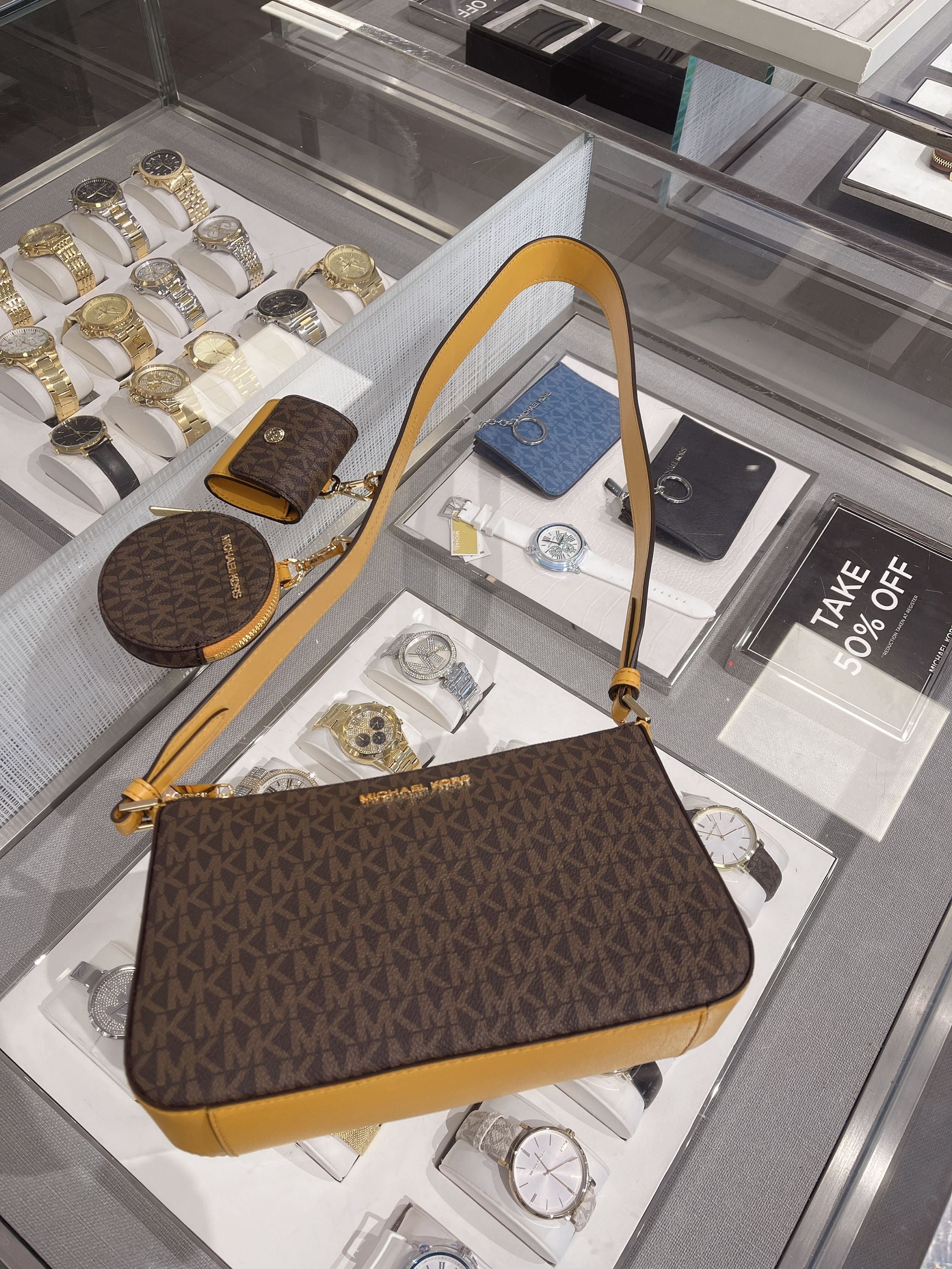 Michael kors jet set crossbody yellow cheap