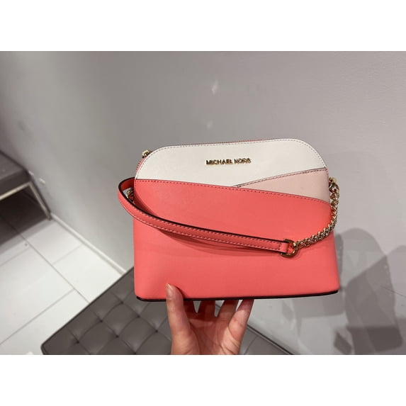 MICHAEL KORS JET SET TRAVEL DOME CROSSBODY SHOULDER BAG GRAPEFRUIT MULTI