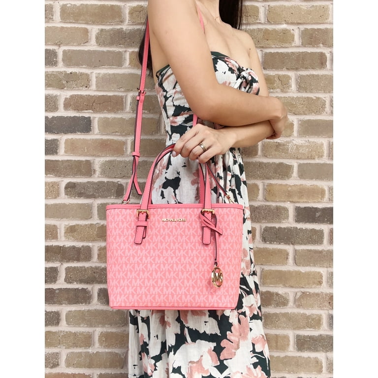 Michael Michael Kors Bags | Michael Kors Xs Jet Set Travel Carryall Top Zip Tote Grapefruit | Color: Pink | Size: Os | Nsarles81's Closet