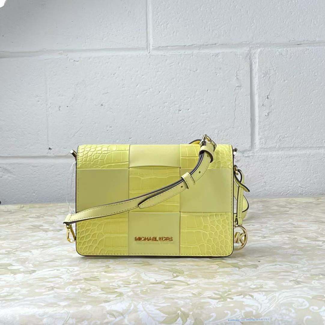 MICHAEL KORS MERCER 35T1GM9C1E SMALL CLUTCH XBODY BUTTERCUP - image 1 of 6