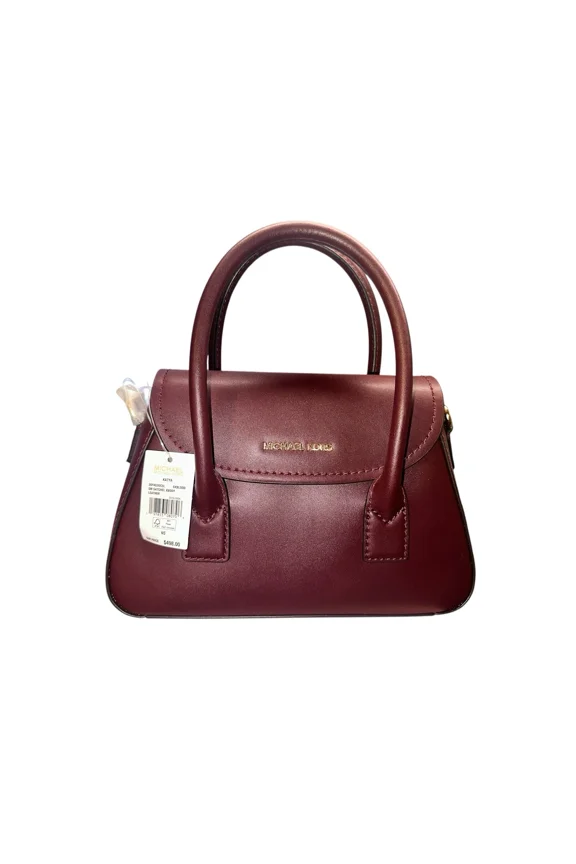 MK KATYA SMALL LEATHER BAG CROSSBODY SHOULDER HANDBAG SATCHEL OXBLOOD