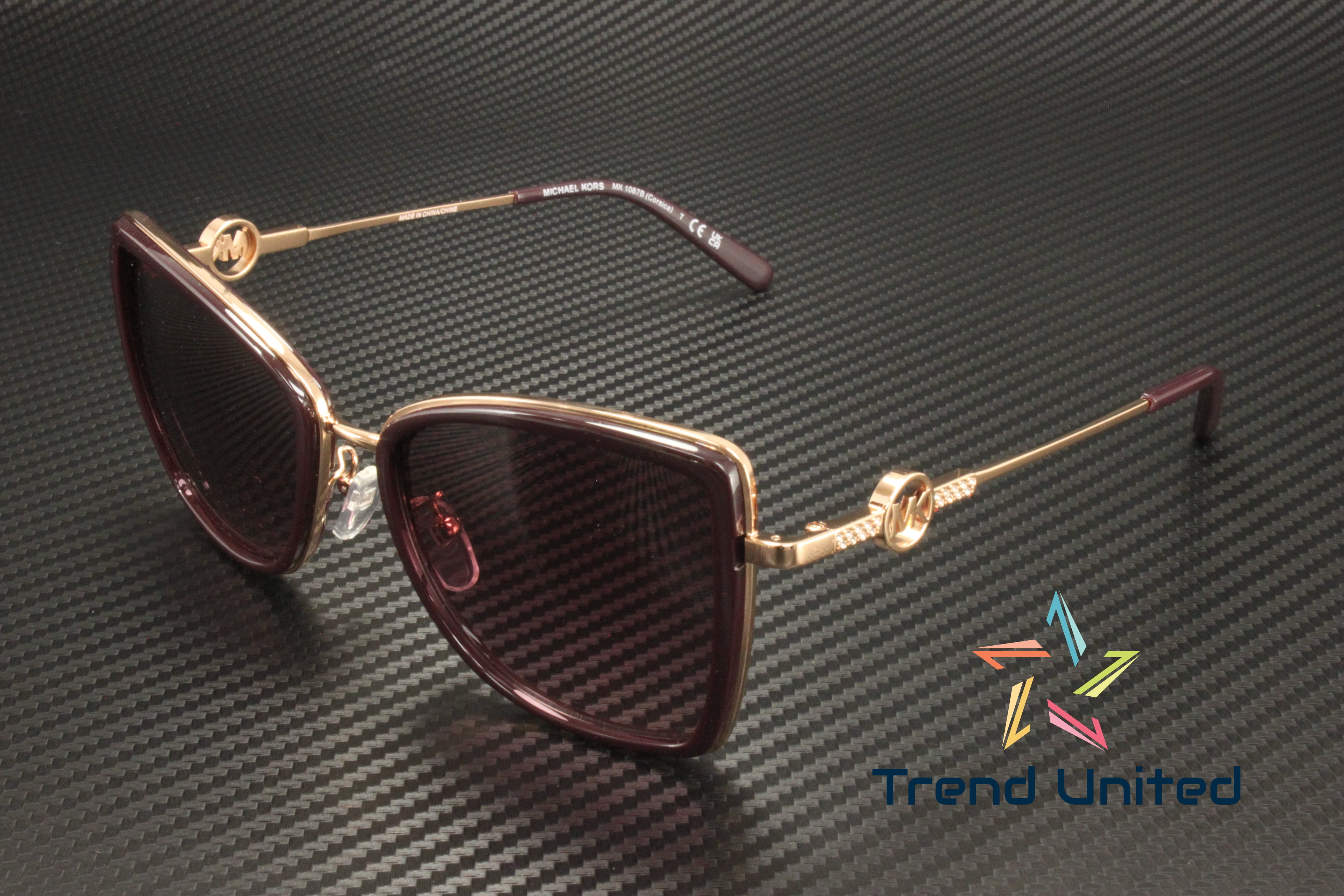 MICHAEL KORS MK1067B 11088H Butterfly Rose Gd Burgundy Grad  display picture 2