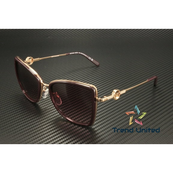 MICHAEL KORS MK1067B 11088H Butterfly Rose Gd Burgundy Grad 55 Womens Sunglasses