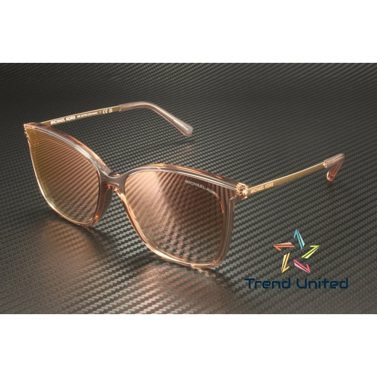 Michael Kors Women's Sunglasses, Pink Transparent Frame, Rose Gold