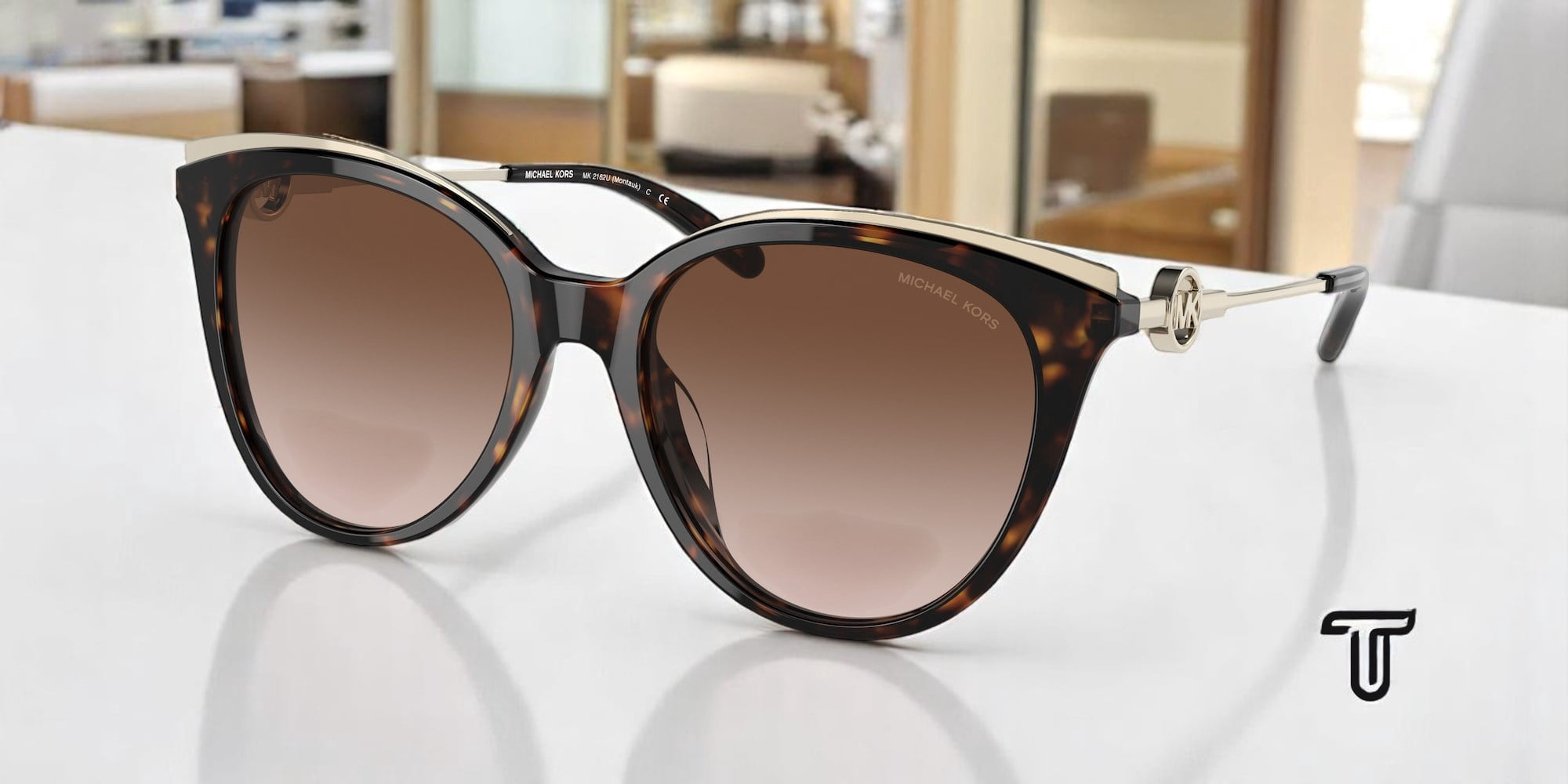 MICHAEL KORS MK2162U 300613 Montauk Dk Tortoise Brown Grad  display picture 3