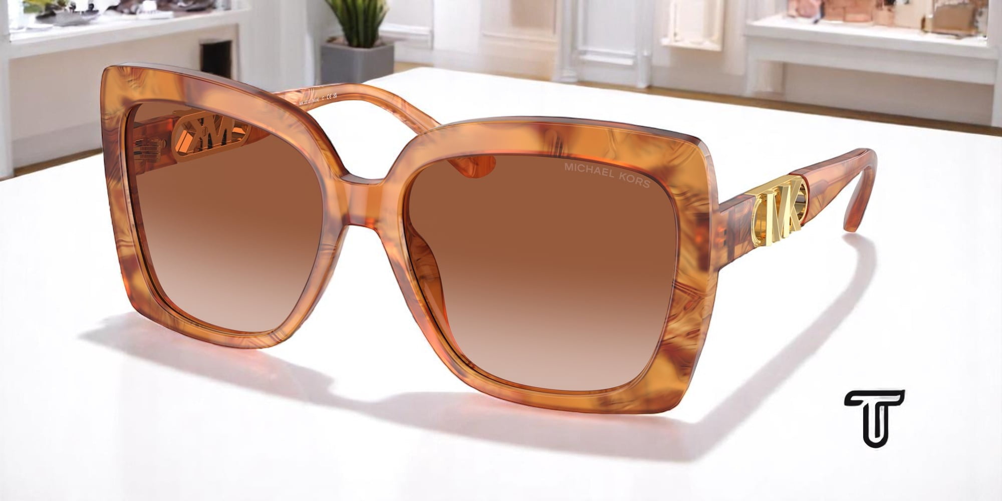 MICHAEL KORS MK2213 399913 Amber Tortoise Brown Gradient  display picture 2