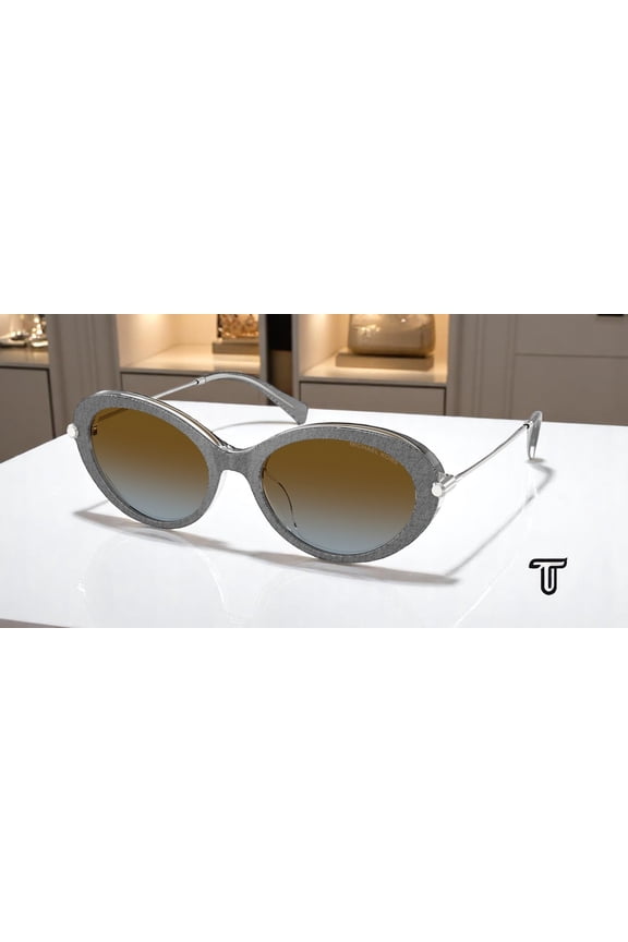 MK2245U 400913 Rockaway Grey Denim Brown Blue 53mm Women Sunglasses