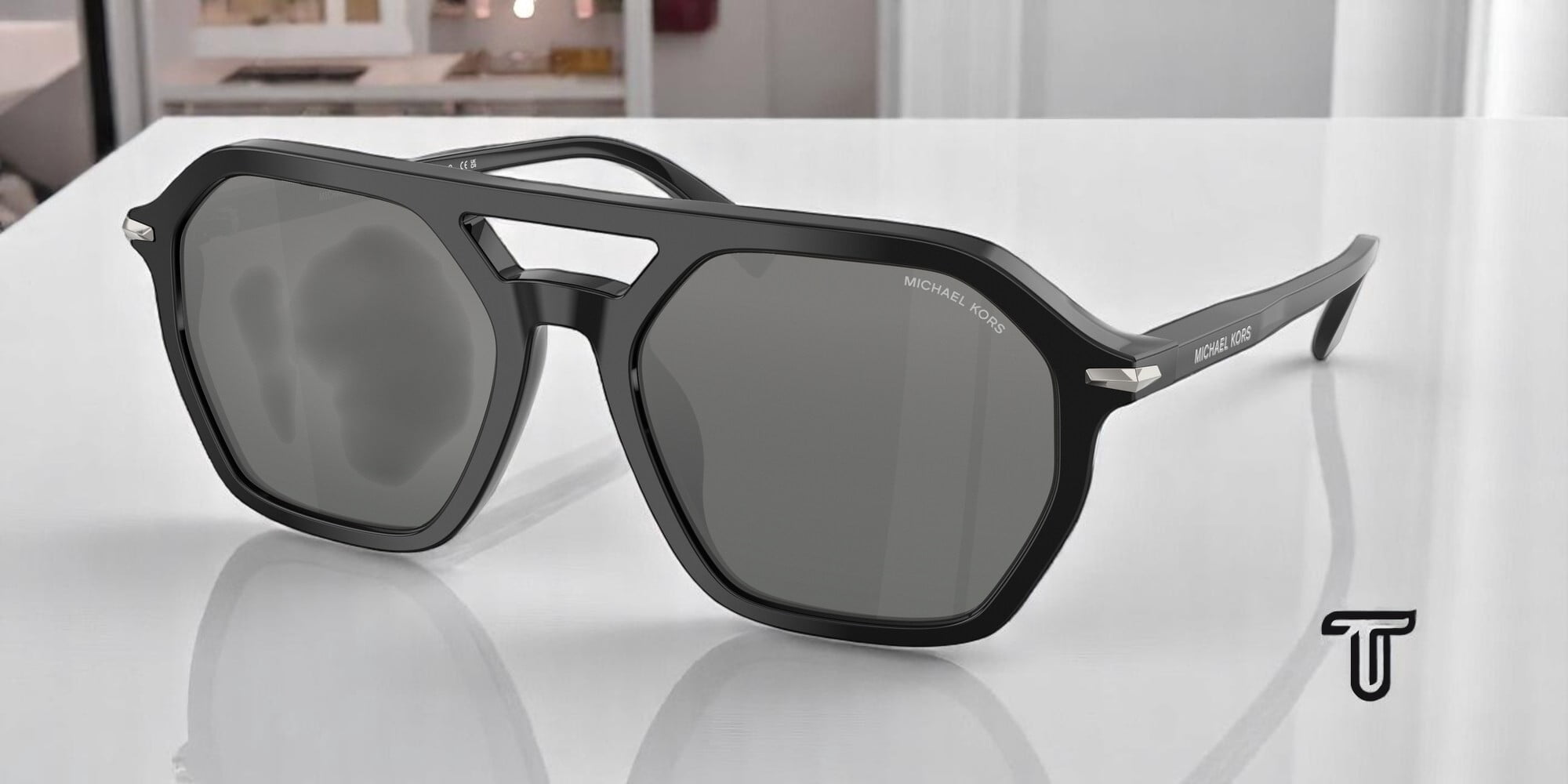 Michael Kors Black and Silver Sunglasses Michael Kors 0MK1123 Sunglasses main image 3