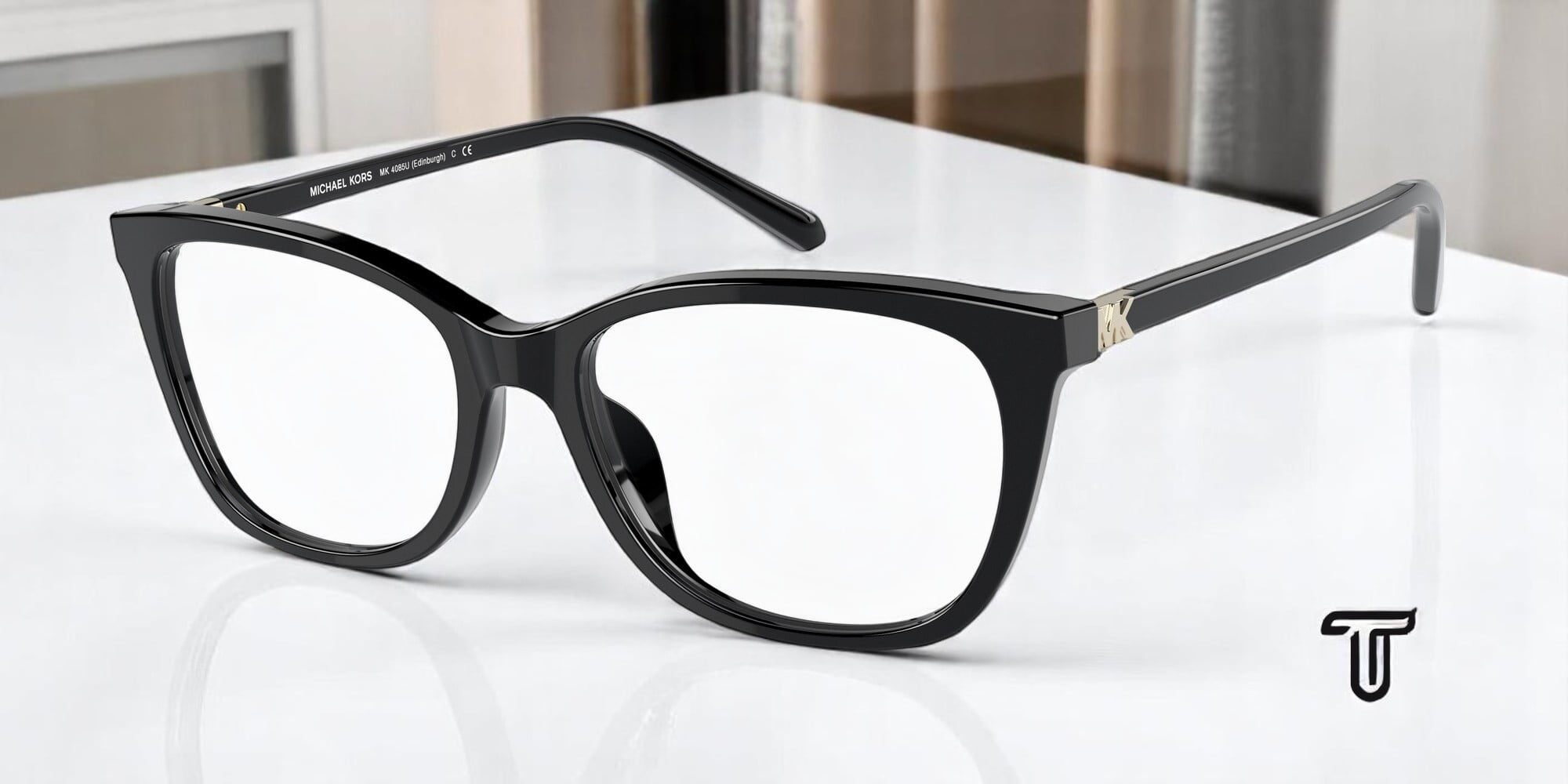 MICHAEL KORS MK4085U 3005 Edinburgh Bio Black Demo Lens 54 mm