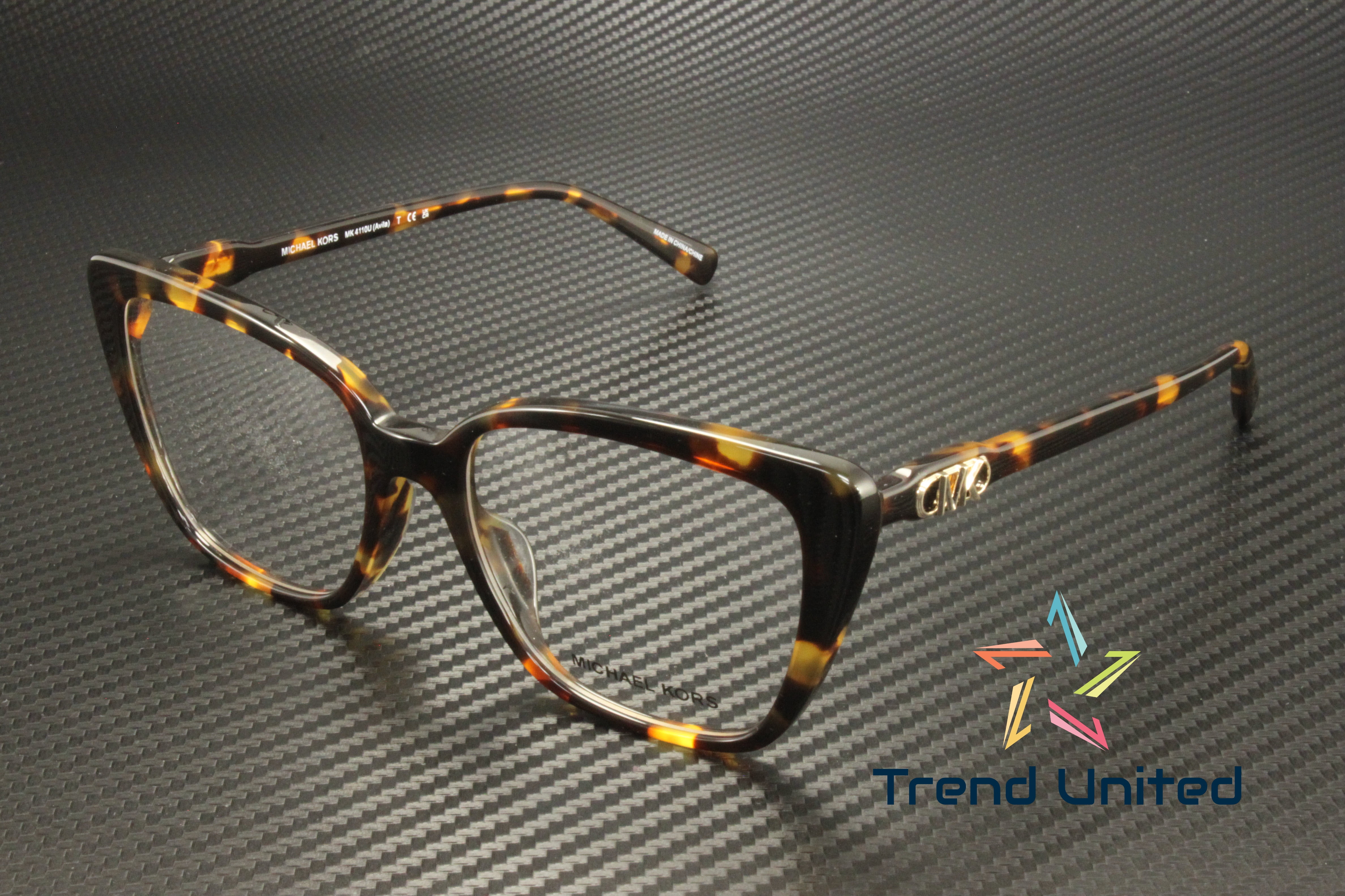 MICHAEL KORS MK4110U 3006 Avila Dark Tortoise Demo Lens 55 mm Women's Eyeglasses