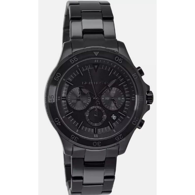 Goldマンページ MICHAEL KORS MK9109 BLACK CHRONOGRAPH DIAL BLACK STAINLESS