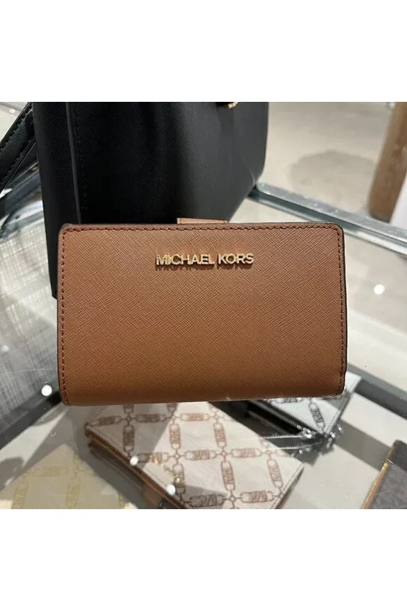 MICHAEL Michael Kors Jet Set Travel Bifold Zip Coin Wallet (Luggage)