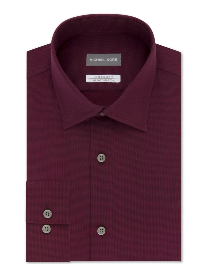 men's michael kors dress shirts Michael Kors Men's Eco Passport Stretch Untucked Slim Fit Dress Shirt - Pastel lavender