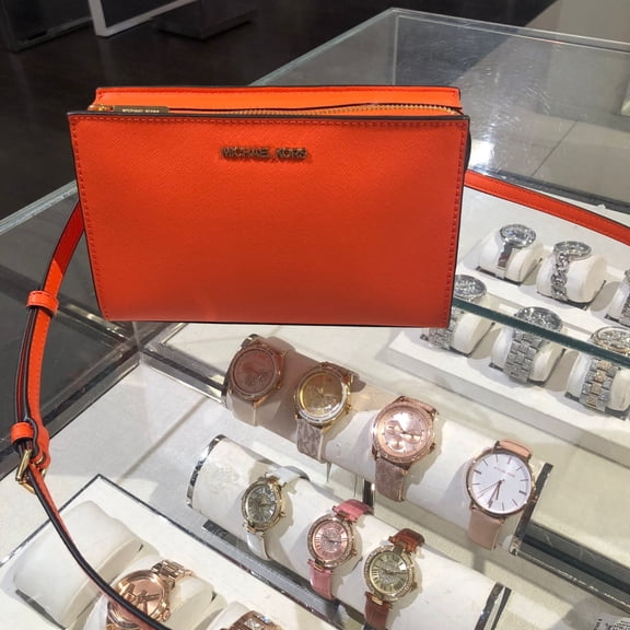 MICHAEL KORS SHEILA SMALL MINI EAST WEST TOP ZIP SHOULDER CROSSBODY BAG - POPPY