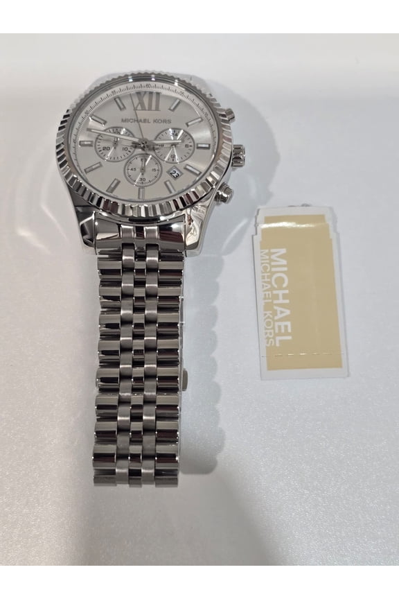 Stainless Steel Silver Mens Lexington Watch Model MK8405
