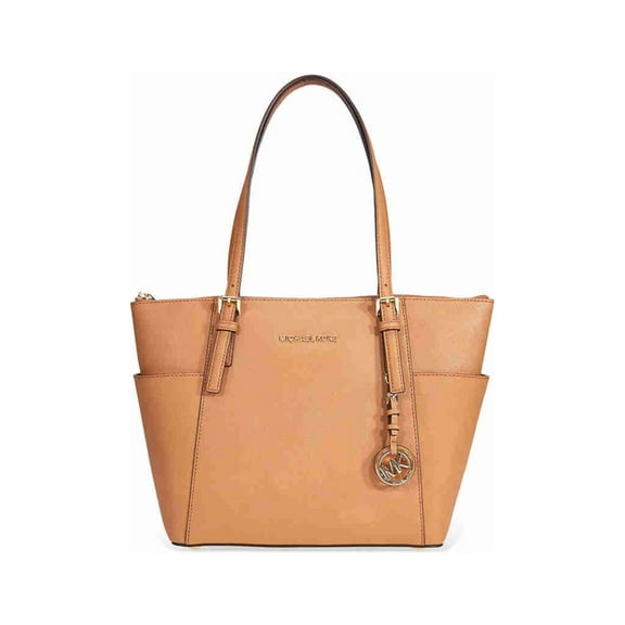 MICHAEL KORS Women's Brown Leather Adjustable Strap Tote Handbag Purse