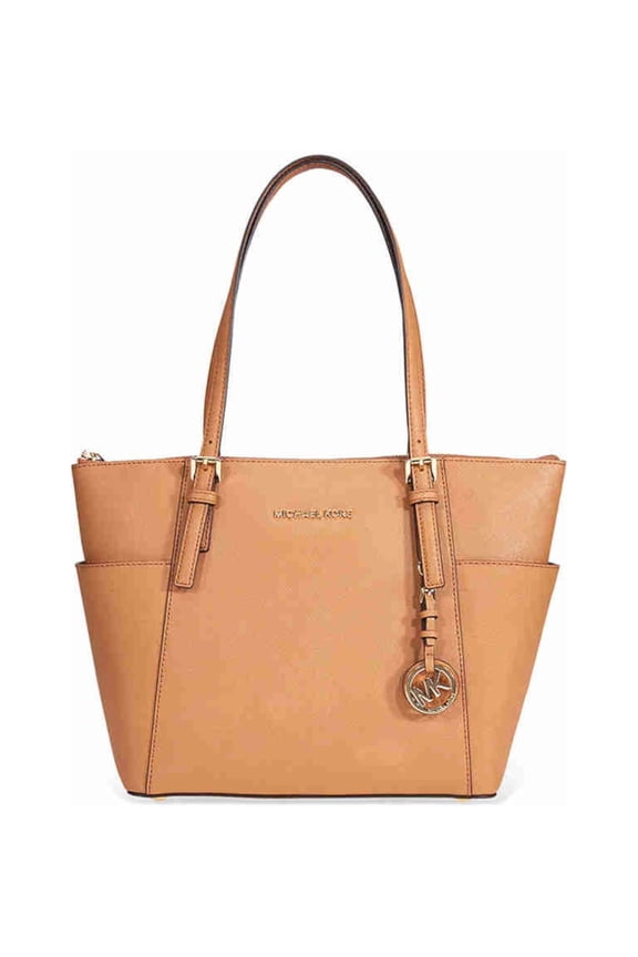 Women's Brown Leather Adjustable Strap Tote Handbag Purse