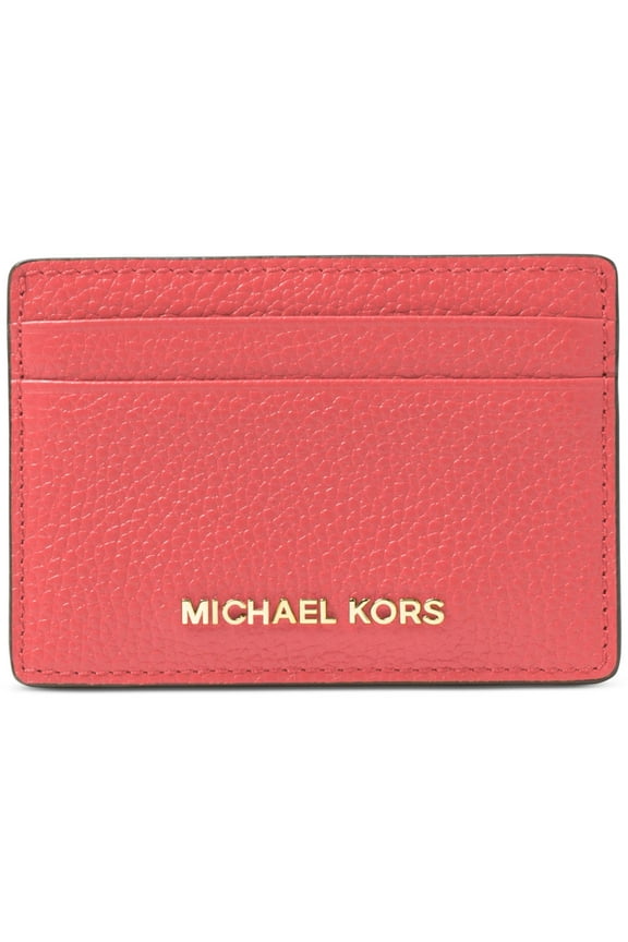 Women's Pink Logo Leather Strapless Card Holder