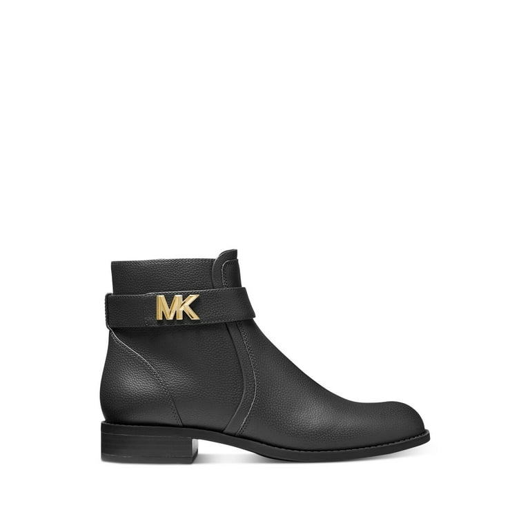 MICHAEL KORS Womens Black Padded Logo Jilly Almond Toe Block Heel Zip Up Booties 6.5 Walmart