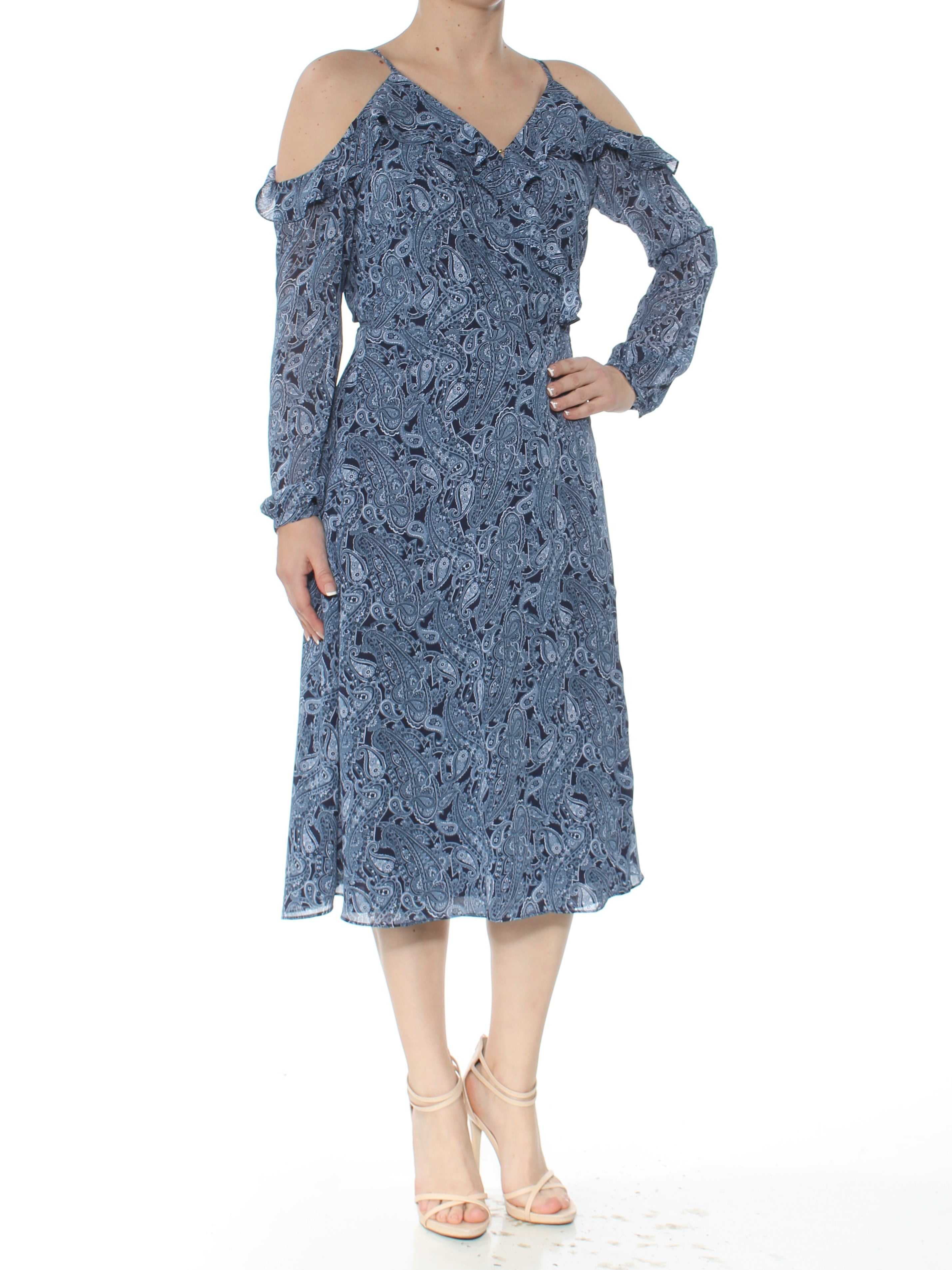 blue paisley wrap dress Willow Pastel Blue Floral Bridal Shoes – Phoenix England main image 1