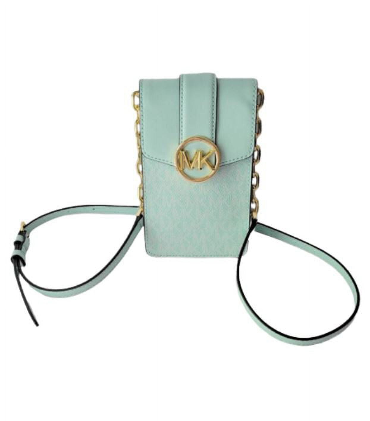 A Michael Kors Small Tri-Color Saffiano Leather Smartphone Crossbody Bag