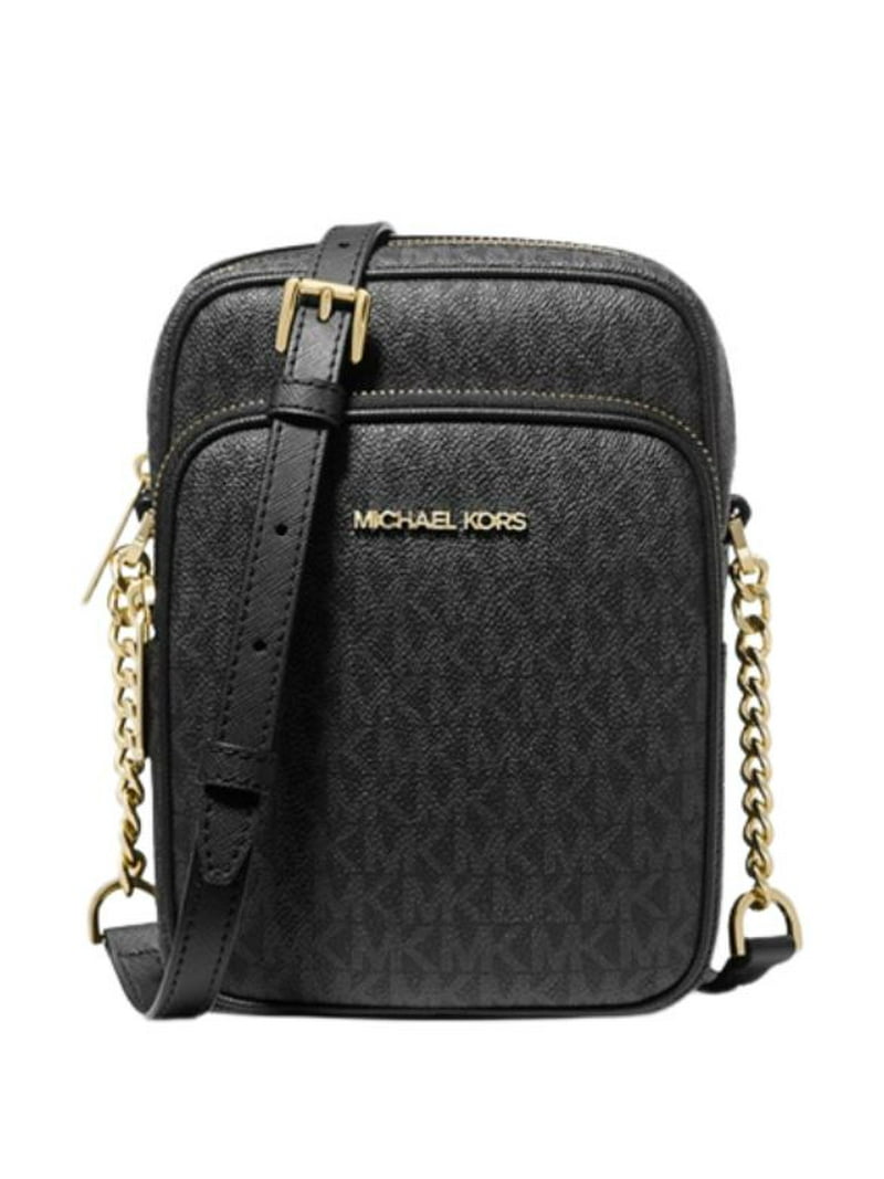 MICHAEL KORS Womens Jet Set Travel Medium Logo Crossbody Bag