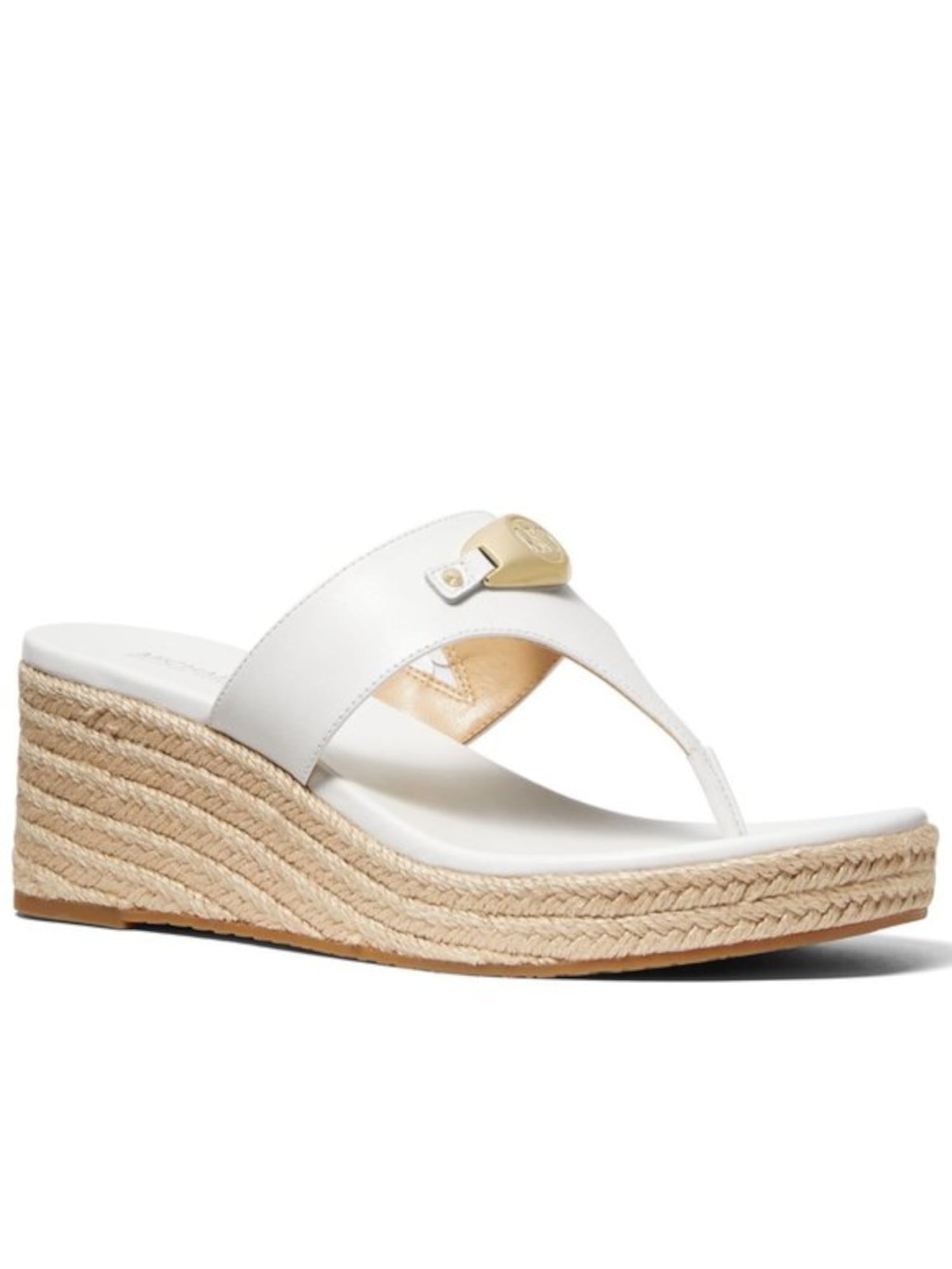MICHAEL KORS Womens White Logo Padded Tilly Wedge Jamaica Ubuy