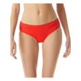 thumbnail image 1 of MICHAEL MICHAEL KORS Women's Orange Stretch Lined Full Coverage Shirred Bikini Swimsuit Bottom XS, 1 of 3
