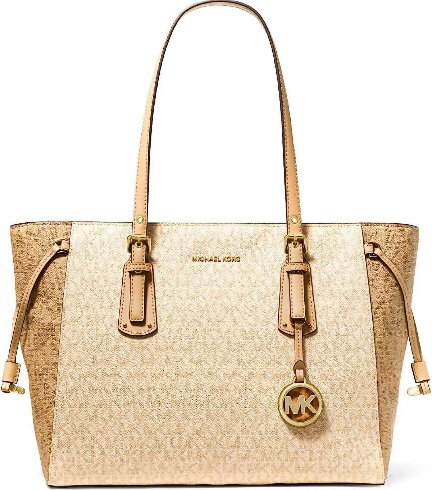 Michael Kors Women's Crossgrain Leather Voyager Tote Bag Michael Kors Women's Crossgrain Leather Voyager Tote Bag