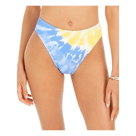 MICHAEL MICHAEL KORS Women's White Tie Dye Stretch Lined Bikini Full Coverage High Leg Swimsuit Bottom XS