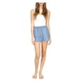 thumbnail image 1 of MICHAEL MICHAEL KORS Womens Blue Pocketed Elastic Waist Logo Plate Shorts Shorts S, 1 of 2