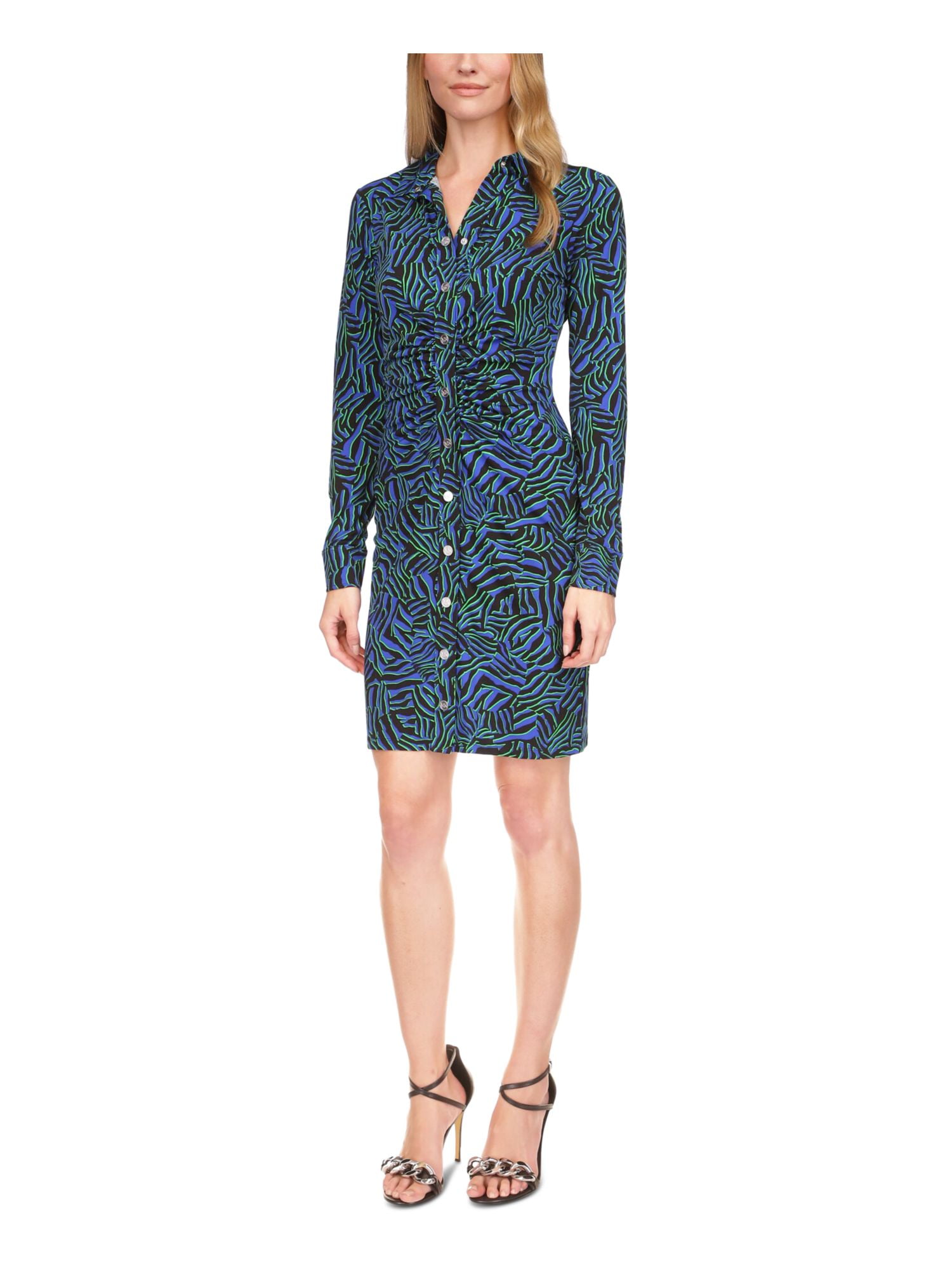 knee length dresses for ladies Michael Kors Blue Dress  Wink to the Wardrobe