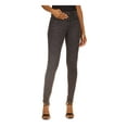 thumbnail image 1 of MICHAEL MICHAEL KORS Womens Gray Denim Zippered Pocketed High Rise Stretch Belt Loops Animal Print Skinny Jeans 4, 1 of 2