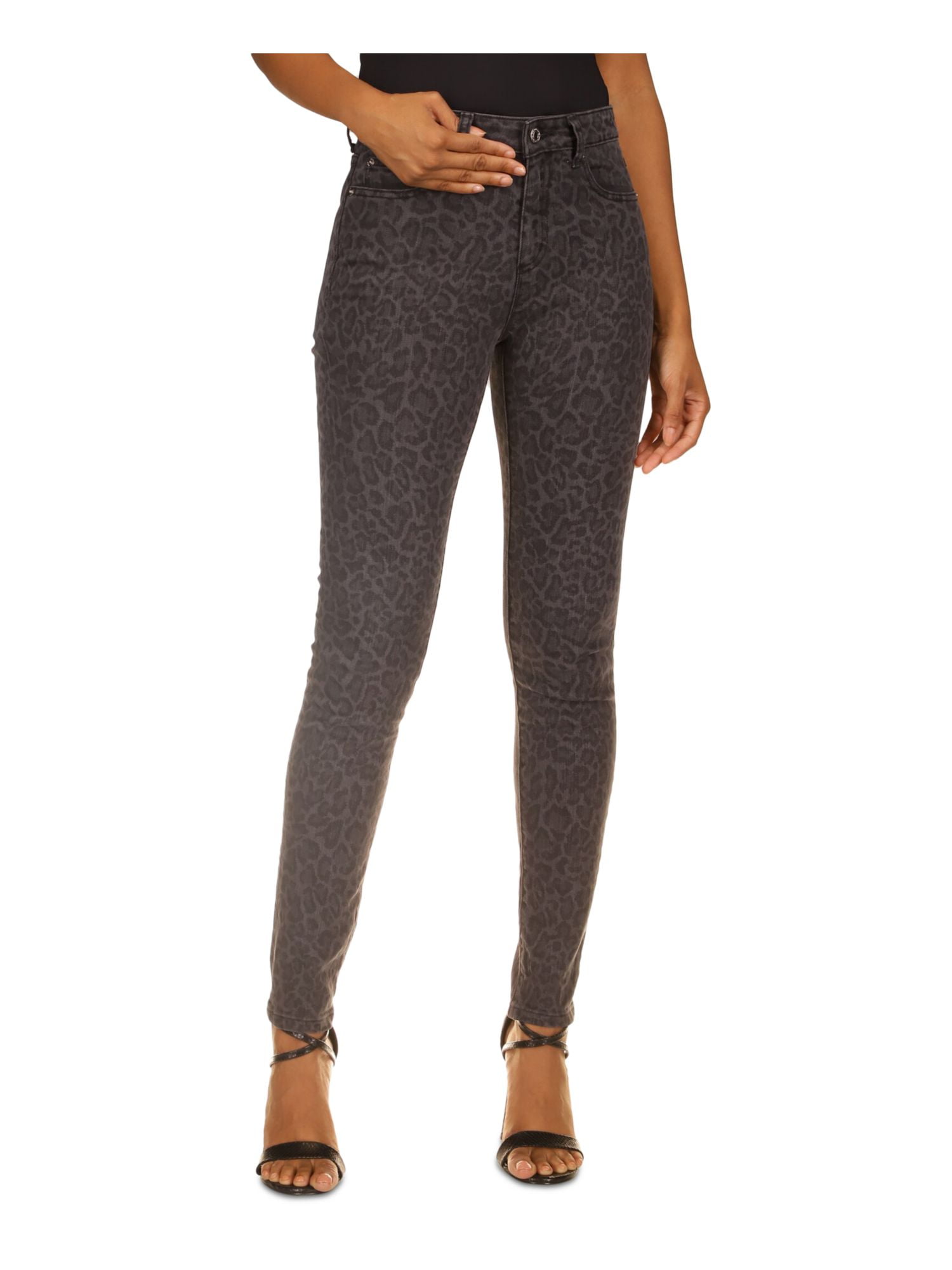 B NEW YORK Womens Gray Stretch Pocketed Tie Drawstring Waist Sleeveless Scoop Neck Tank Straight leg Jumpsuit main image 0