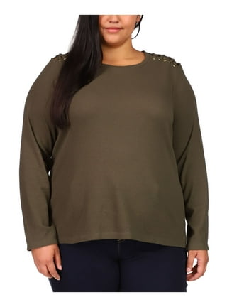 Michael kors shirts womens olive discount