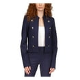 thumbnail image 1 of MICHAEL MICHAEL KORS Womens Navy Unlined Pocketed Button Detail Military Jacket M, 1 of 4
