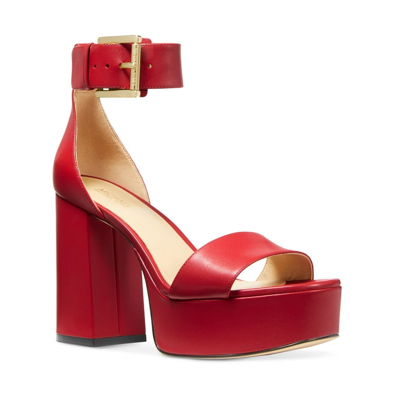 Michael kors sandals womens red discount