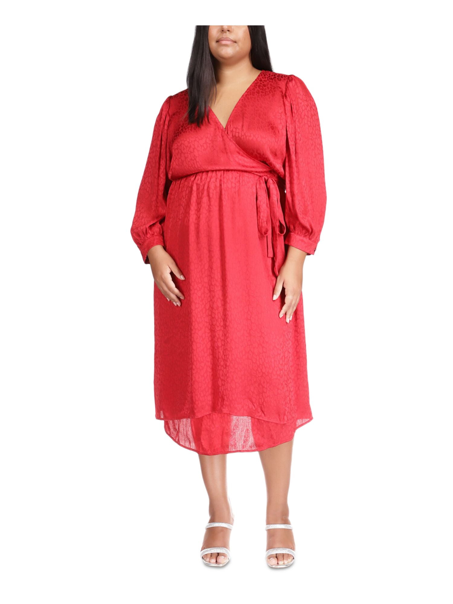 MICHAEL MICHAEL KORS Womens Red 3/4 Sleeve Surplice Neckline Midi Wrap Dress Plus 2X - Walmart.com MICHAEL MICHAEL KORS Womens Red 3/4 Sleeve Surplice Neckline Midi Wrap Dress Plus 2X - Walmart.com