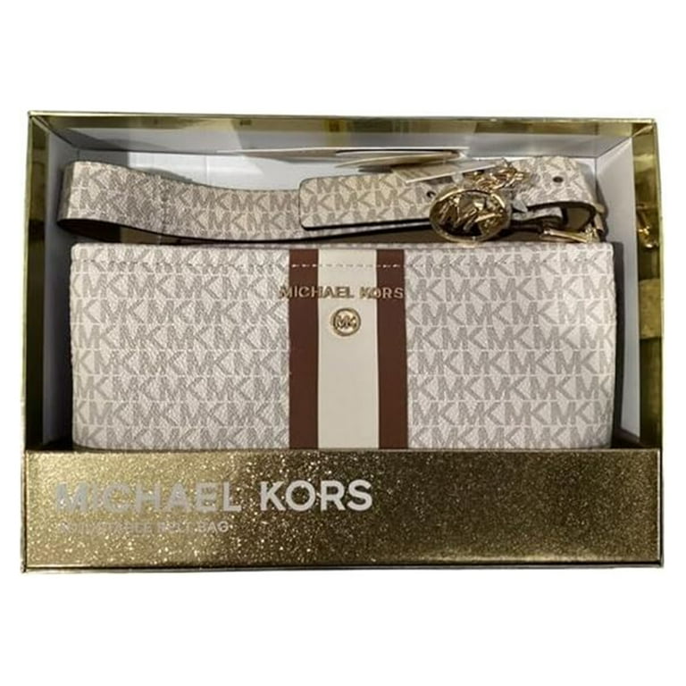 完売品 Michael Kors★JET SET ITEM BELT BAG XBODY 2WAY利用 MICHAEL Michael Kors Adjustable Logo Belt Bag With Stripe