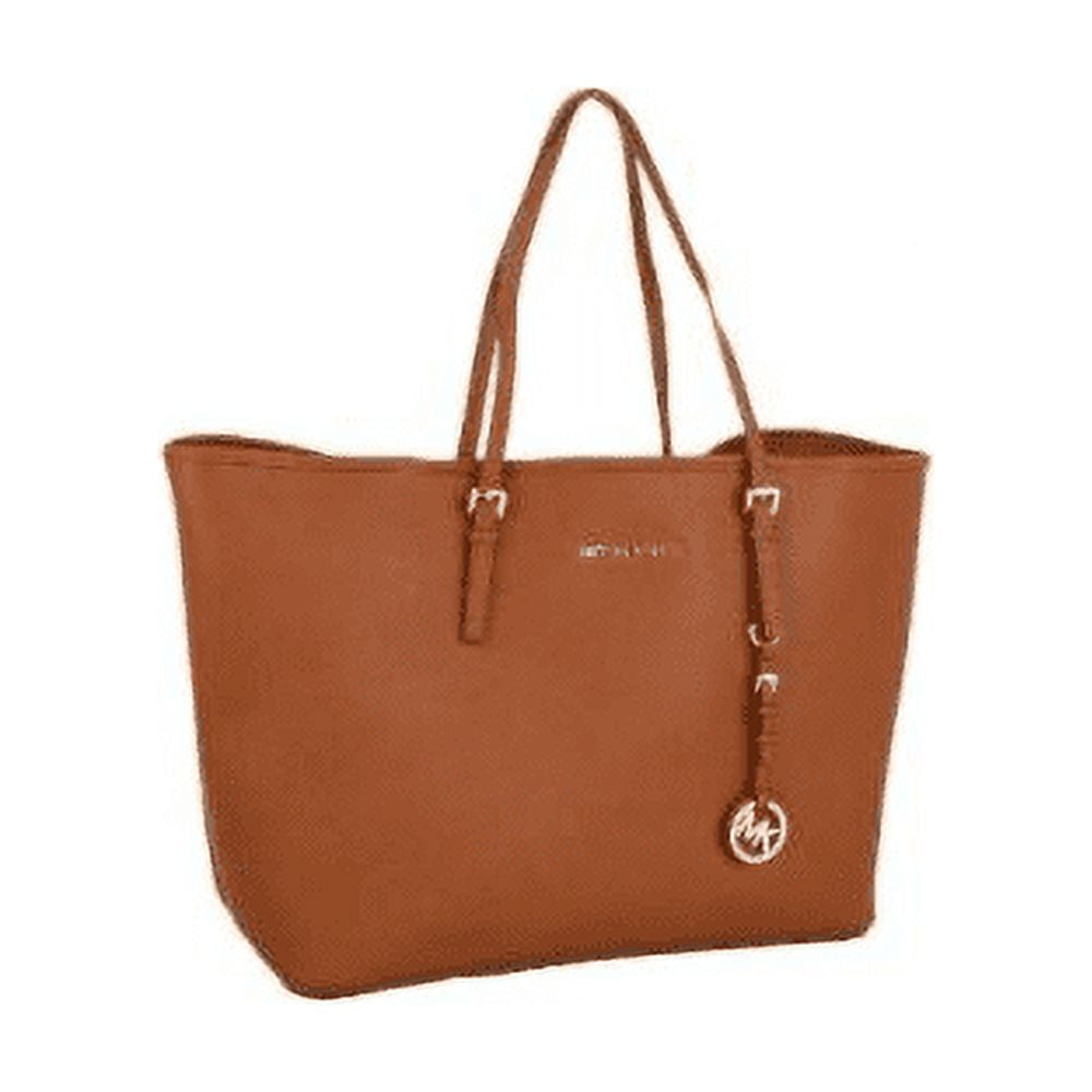 Michael Kors Jet Set Top-Zip Saffiano Leather Tote in Luggage - Medium  30F2GTTT8L-230 885949955167 - Handbags, Jet Set - Jomashop